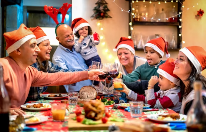 Célébrer la fête noël avec la famille 